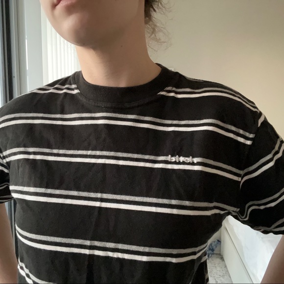 Bitch Skateboards Striped Tshirt L - Picture 1 of 4